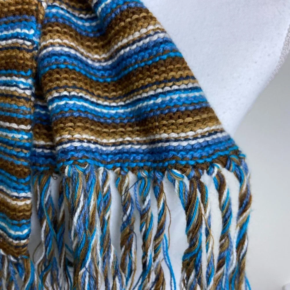 Vintage AUTHENTIC Estirpe Inca ALPACA Wool Peru Long Scarf